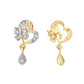 VOJ Dual Tone AD Stone Studded Butterfly Shaped Chain Set With Pandent | Swadesiicart