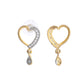 VOJ Dual Tone AD Stone Studded Heart Shaped Chain Set With Pendant | Swadesiicart