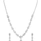 VOJ Silver Plated Elegent Designer AD Jewellery Set - Swadesiicart