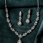 VOJ Silver Plated Elegent Designer AD Jewellery Set - Swadesiicart