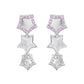 VOJ Silver Plated Star Shaped Necklace With Earrings Set - Swadesiicart
