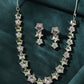 VOJ Silver Plated Star Shaped Necklace With Earrings Set - Swadesiicart