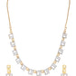 VOJ Gold-Polished Geometrical AD Jewellery Set - Swadesiicart