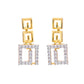 VOJ Gold-Polished Geometrical AD Jewellery Set - Swadesiicart