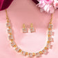 VOJ Gold-Polished Geometrical AD Jewellery Set - Swadesiicart