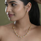 VOJ Gold-Polished Circular AD Jewellery Set - Swadesiicart
