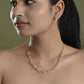 VOJ Gold-Polished Circular AD Jewellery Set - Swadesiicart
