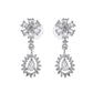 VOJ Silver Plated AD Stone Studded Necklace With Earrings Set - Swadesiicart
