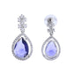 VOJ Silver Plated Purple Stone Studded AD Jewellery Set - Swadesiicart