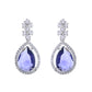 VOJ Silver Plated Purple Stone Studded AD Jewellery Set - Swadesiicart