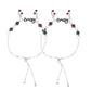 VOJ Set of 2 Silver Plated Love Meenakari Anklet - Swadesiicart