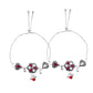 VOJ Set of 2 Silver Plated Floral Meenakari Anklet - Swadesiicart