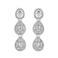 VOJ Sliver Plated American Diamond Studded Jewellery Set - Swadesiicart