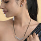 VOJ Silver Toned AD Stone Studded Designer MangalSutra Set - Swadesiicart