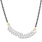 VOJ Silver Toned AD Stone Studded Designer MangalSutra Set - Swadesiicart
