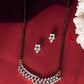 VOJ Silver Toned AD Stone Studded Designer MangalSutra Set - Swadesiicart
