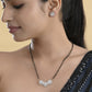 VOJ Gold Toned AD Stone Studded Heart Shape MangalSutra Set - Swadesiicart