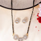 VOJ Gold Toned AD Stone Studded Heart Shape MangalSutra Set - Swadesiicart
