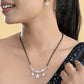 VOJ Gold Toned AD Stone Studded Tear Drop Design MangalSutra Set - Swadesiicart