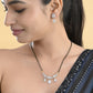 VOJ Gold Toned AD Stone Studded Tear Drop Design MangalSutra Set - Swadesiicart