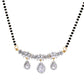 VOJ Gold Toned AD Stone Studded Tear Drop Design MangalSutra Set - Swadesiicart