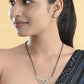 VOJ Gold Toned AD Stone Studded Floral MangalSutra Set - Swadesiicart