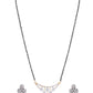 VOJ Gold Toned AD Stone Studded Floral MangalSutra Set - Swadesiicart