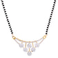 VOJ Gold Toned AD Stone Studded Floral MangalSutra Set - Swadesiicart