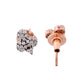 VOJ Rose Gold Toned AD Stone Studded Floral MangalSutra Set - Swadesiicart