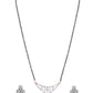 VOJ Rose Gold Toned AD Stone Studded Floral MangalSutra Set - Swadesiicart