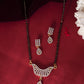 VOJ Gold-Polished Designer AD Mangalsutra Set - Swadesiicart