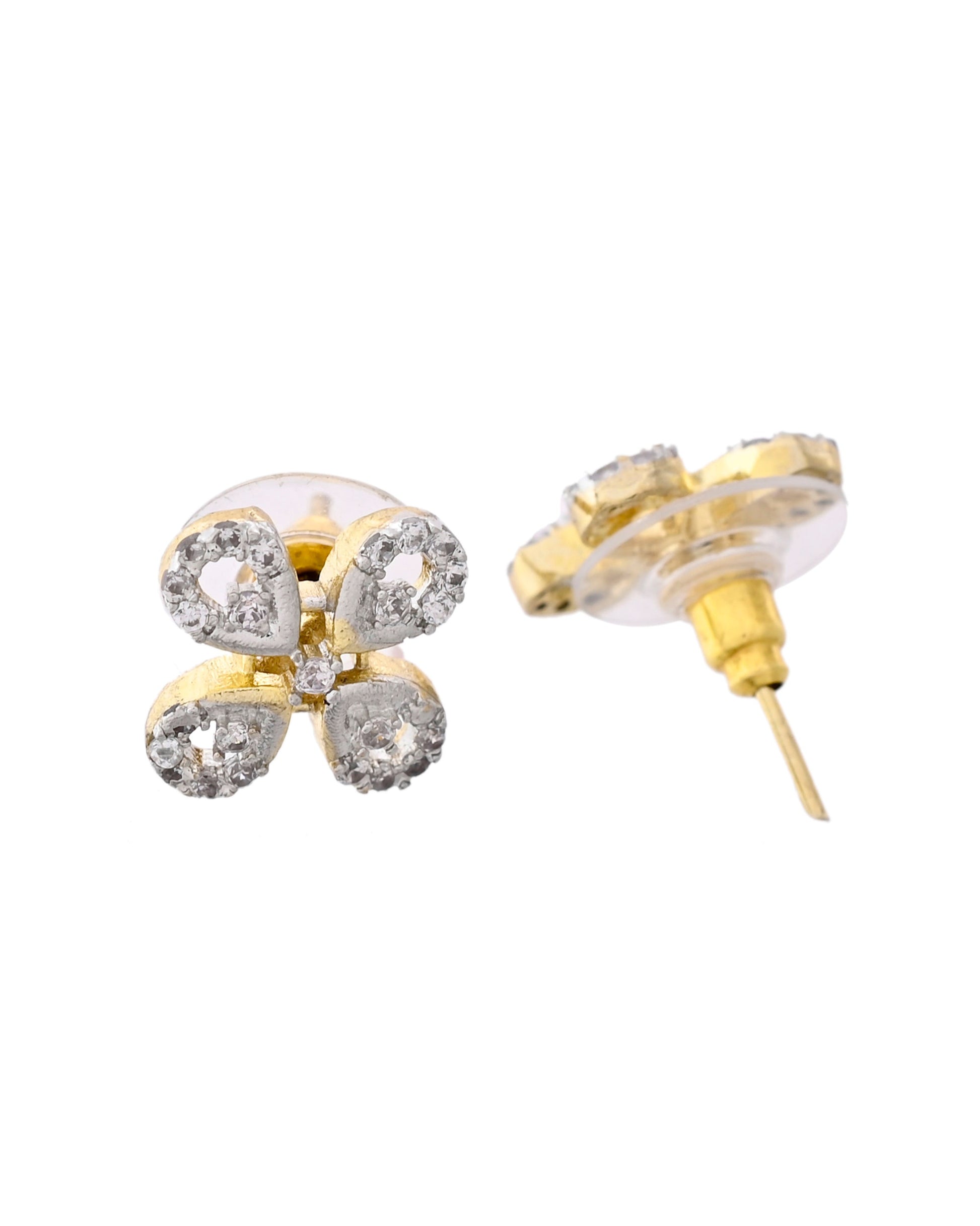 VOJ Gold-Polished Stylish AD Mangalsutra Set - Swadesiicart
