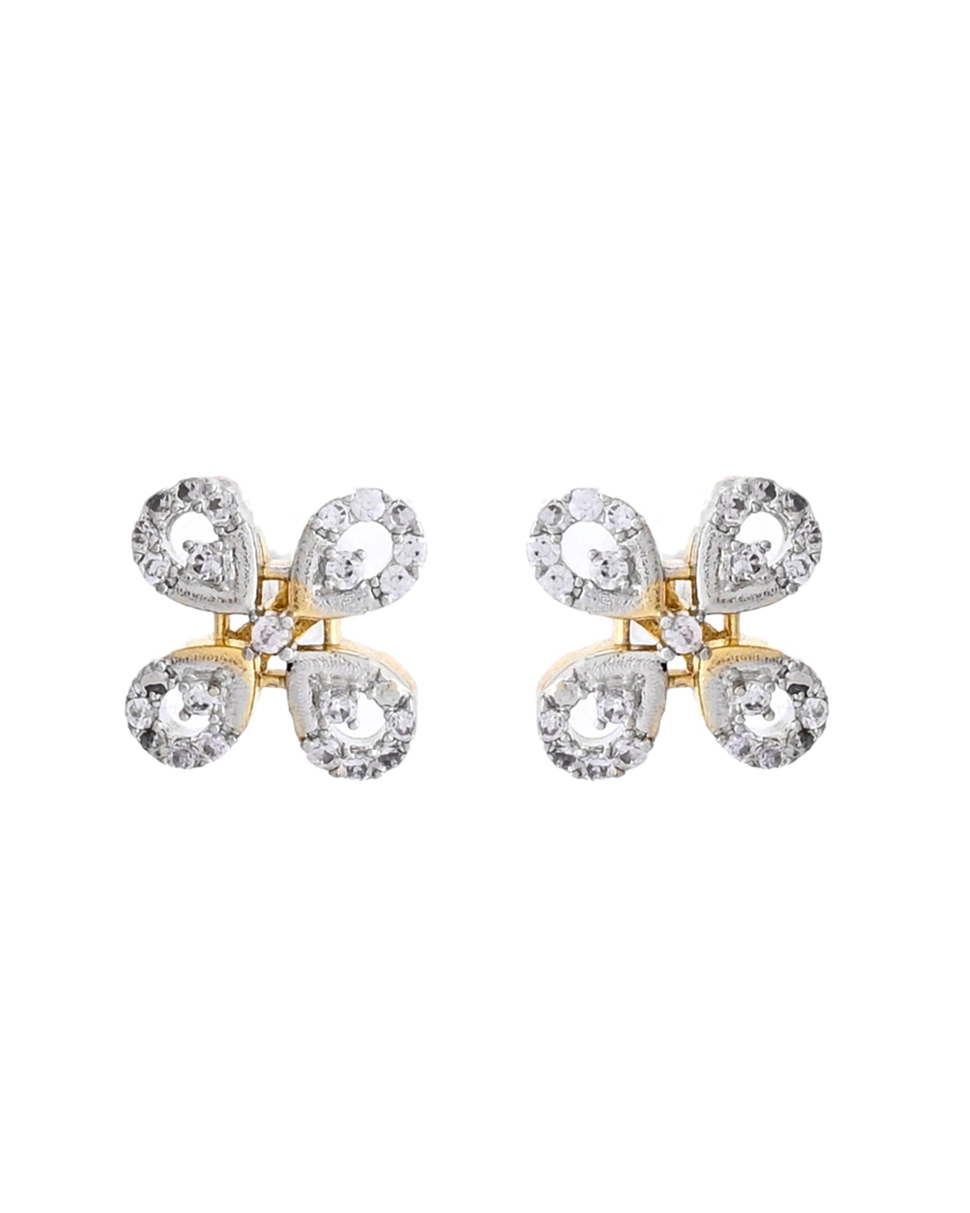 VOJ Gold-Polished Stylish AD Mangalsutra Set - Swadesiicart