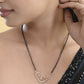 VOJ Rose Gold-Polished Stylish AD Mangalsutra Set - Swadesiicart