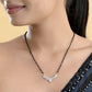 VOJ Gold-Polished Tear Drop Shape AD Mangalsutra Set - Swadesiicart