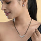 VOJ Gold-Polished Tear Drop Shape AD Mangalsutra Set - Swadesiicart