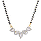 VOJ Gold-Polished Tear Drop Shape AD Mangalsutra Set - Swadesiicart