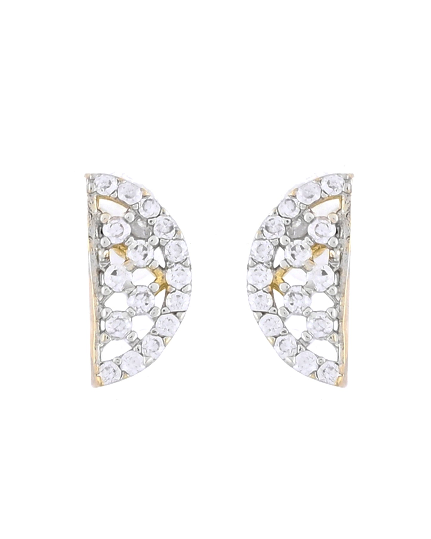 VOJ Gold-Polished Semi Circle Shape AD Mangalsutra Set - Swadesiicart