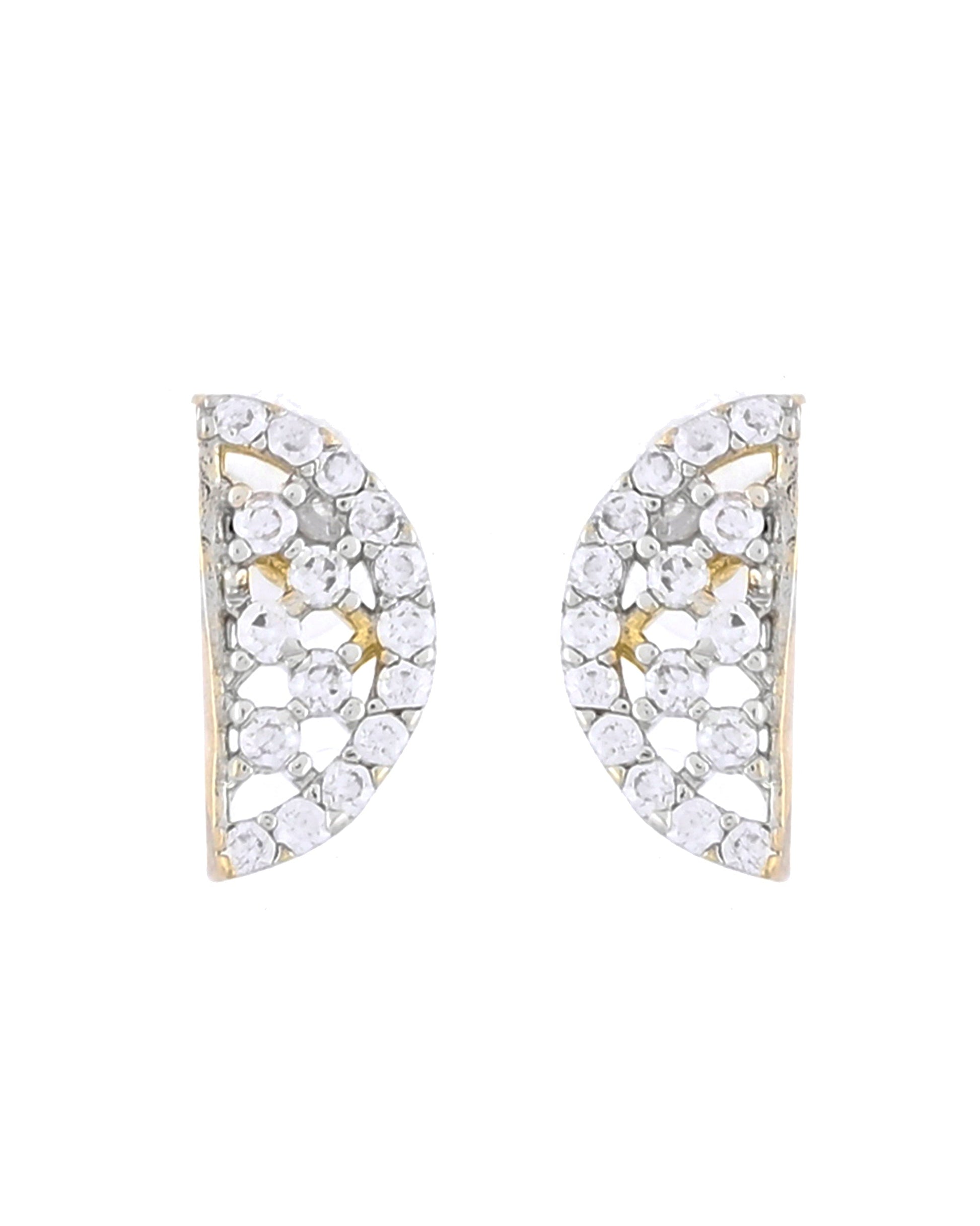 VOJ Gold-Polished Semi Circle Shape AD Mangalsutra Set - Swadesiicart