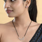 VOJ Rose Gold-Polished Semi Circle Shape AD Mangalsutra Set - Swadesiicart