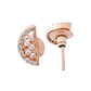 VOJ Rose Gold-Polished Semi Circle Shape AD Mangalsutra Set - Swadesiicart