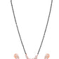 VOJ Rose Gold-Polished Semi Circle Shape AD Mangalsutra Set - Swadesiicart