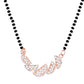 VOJ Rose Gold-Polished Semi Circle Shape AD Mangalsutra Set - Swadesiicart
