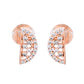 VOJ Rose Gold-Polished Semi Circle Shape AD Mangalsutra Set - Swadesiicart