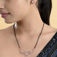 VOJ Rose Gold-Polished Elegent AD Mangalsutra Set - Swadesiicart