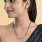 VOJ Rose Gold-Polished Elegent AD Mangalsutra Set - Swadesiicart