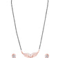 VOJ Rose Gold-Polished Elegent AD Mangalsutra Set - Swadesiicart