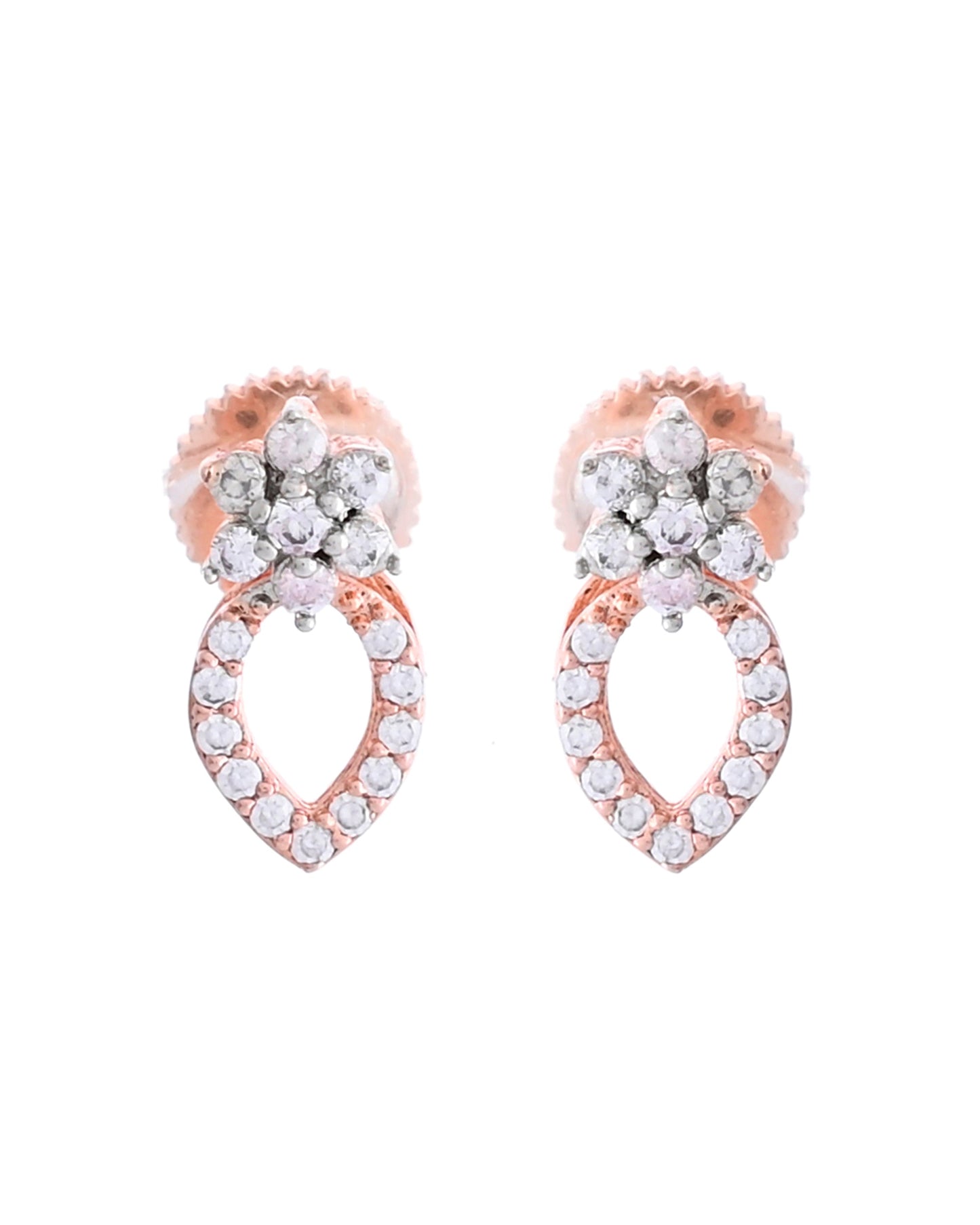 VOJ Rose Gold-Polished Elegent AD Mangalsutra Set - Swadesiicart