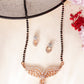 VOJ Rose Gold-Polished Elegent AD Mangalsutra Set - Swadesiicart