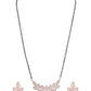 VOJ Gold-Polished Stylish Tear Drop AD Mangalsutra Set - Swadesiicart